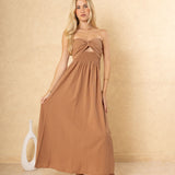'Stella' Twist-Front Maxi Dress