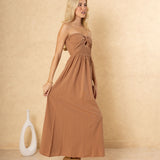 'Stella' Twist-Front Maxi Dress