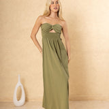 'Stella' Twist-Front Maxi Dress