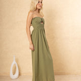 'Stella' Twist-Front Maxi Dress