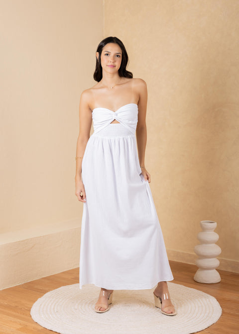 'Stella' Twist-Front Maxi Dress