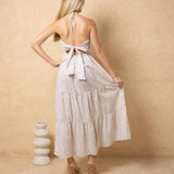 'Selene' Tiered Print Maxi Dress