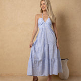 'Selene' Tiered Print Maxi Dress