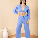 'Solana' Drawstring Wide Leg Pants