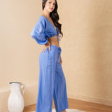 'Solana' Drawstring Wide Leg Pants
