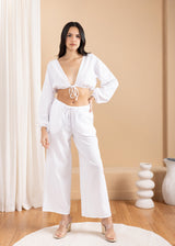 'Solana' Tie Front Crop Top