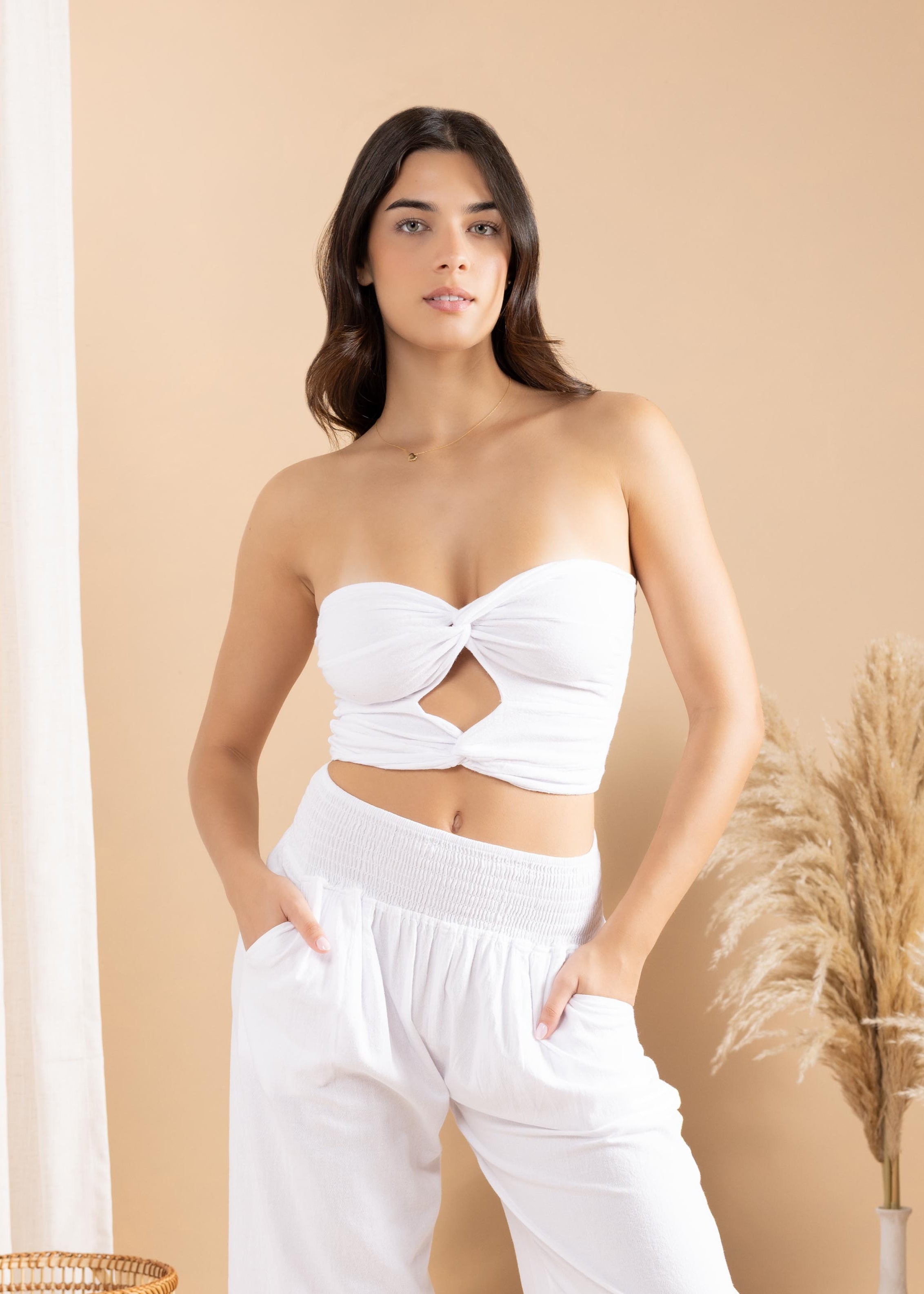 'Brisa' Double Twist Crop Top
