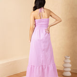 'Sereia' Striped Maxi Dress