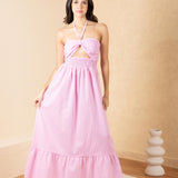 'Sereia' Striped Maxi Dress