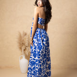 'Flavia' Cutout Print Maxi Dress