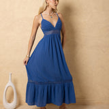 'Carmela' Crochet Trim Maxi Dress