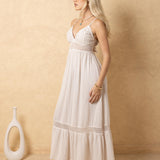 'Carmela' Crochet Trim Maxi Dress