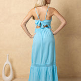 'Carmela' Crochet Trim Maxi Dress
