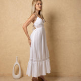 'Carmela' Crochet Trim Maxi Dress