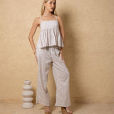 'Solana' Drawstring Wide Leg Print Pants