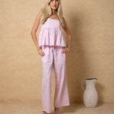 'Solana' Drawstring Wide Leg Print Pants