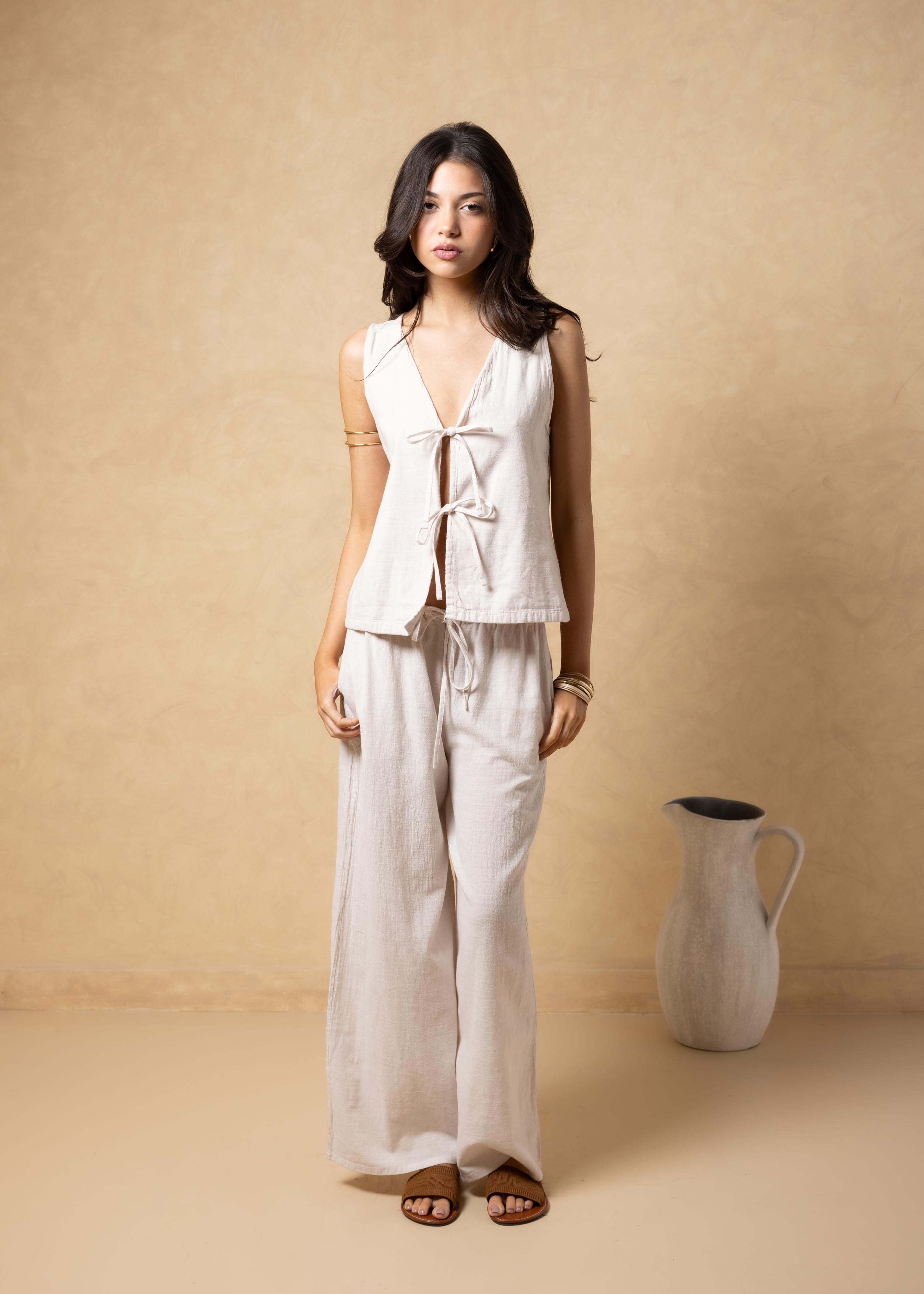 'Kairi' Tie-Front Vest Top