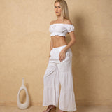 'Amelie' Off Shoulder Crop Top