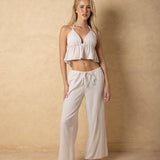 'Solana' Drawstring Wide Leg Pants