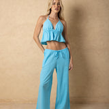'Solana' Drawstring Wide Leg Pants