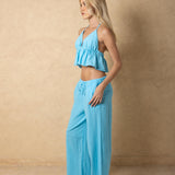 'Solana' Drawstring Wide Leg Pants