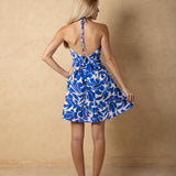 'Serafina' Tiered Print Mini Dress