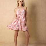 'Serafina' Tiered Print Mini Dress