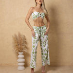 'Abby' Strapless Print Crop Top WOMEN'S TOP for women resort wear - Seaspice Resort Wear