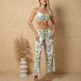 'Abby' Strapless Print Crop Top WOMEN'S TOP for women resort wear - Seaspice Resort Wear