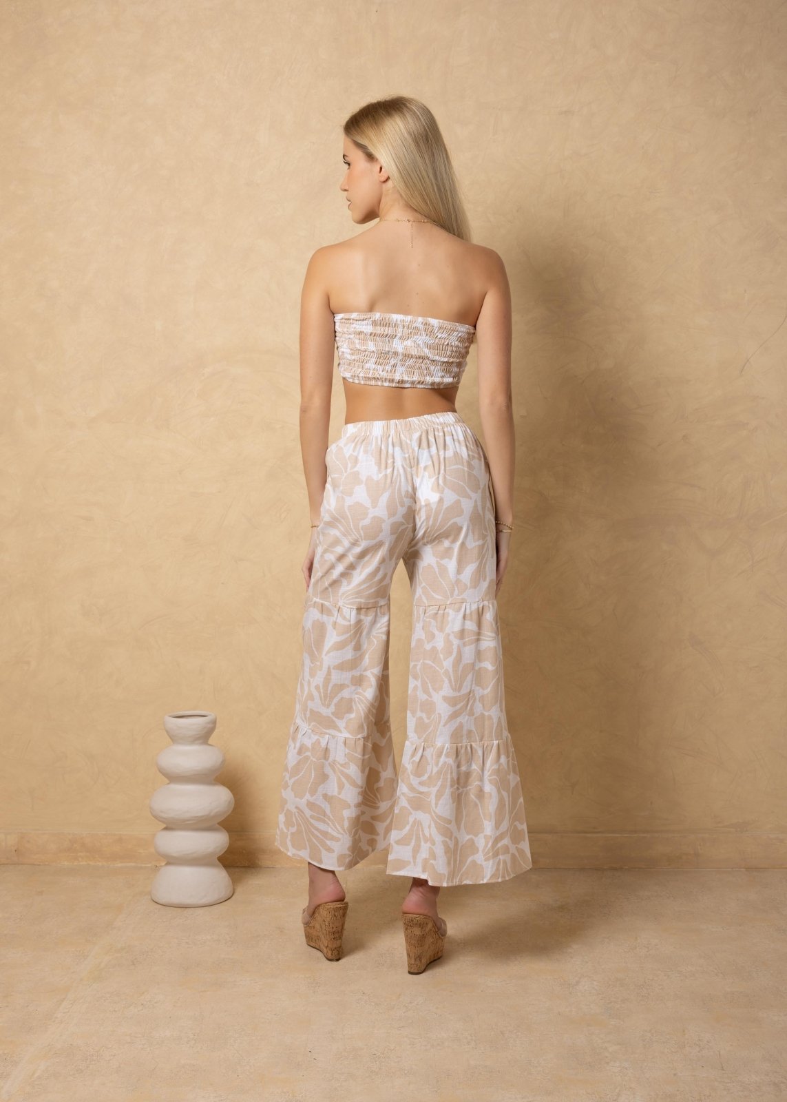 'Abby' Strapless Print Crop Top WOMEN'S TOP for women resort wear - Seaspice Resort Wear