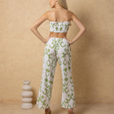 'Abby' Strapless Print Crop Top WOMEN'S TOP for women resort wear - Seaspice Resort Wear