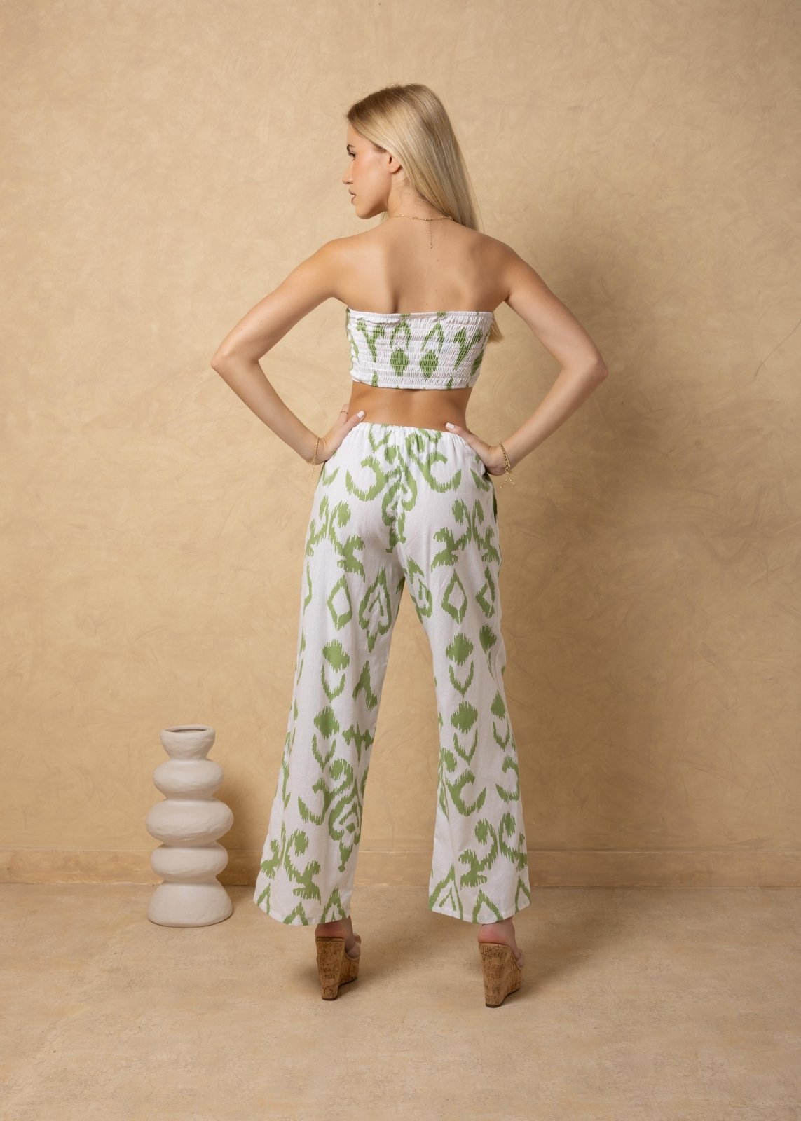 'Abby' Strapless Print Crop Top WOMEN'S TOP for women resort wear - Seaspice Resort Wear
