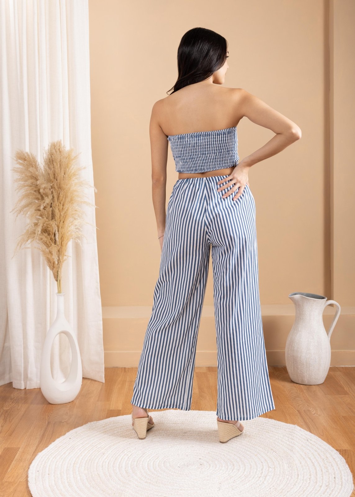 'Abby' Striped Crop Top WOMEN'S TOP for women resort wear - Seaspice Resort Wear