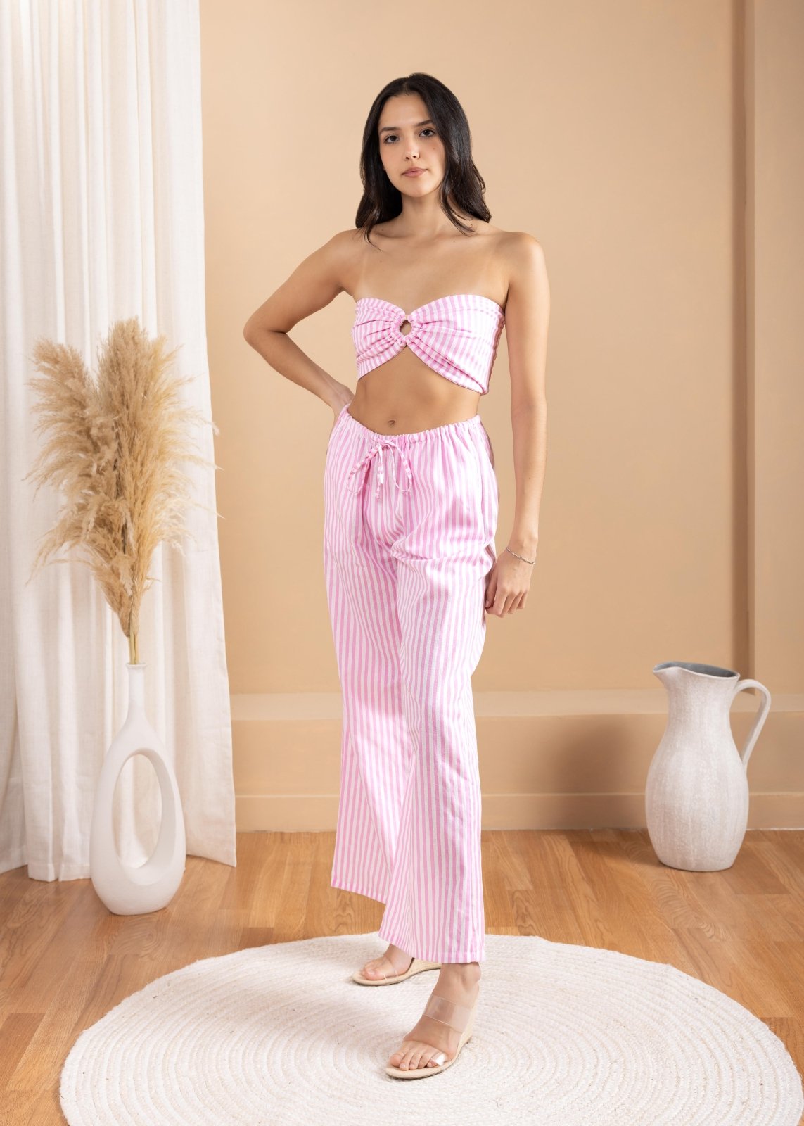 'Abby' Striped Crop Top WOMEN'S TOP for women resort wear - Seaspice Resort Wear