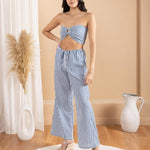 'Abby' Striped Crop Top WOMEN'S TOP for women resort wear - Seaspice Resort Wear