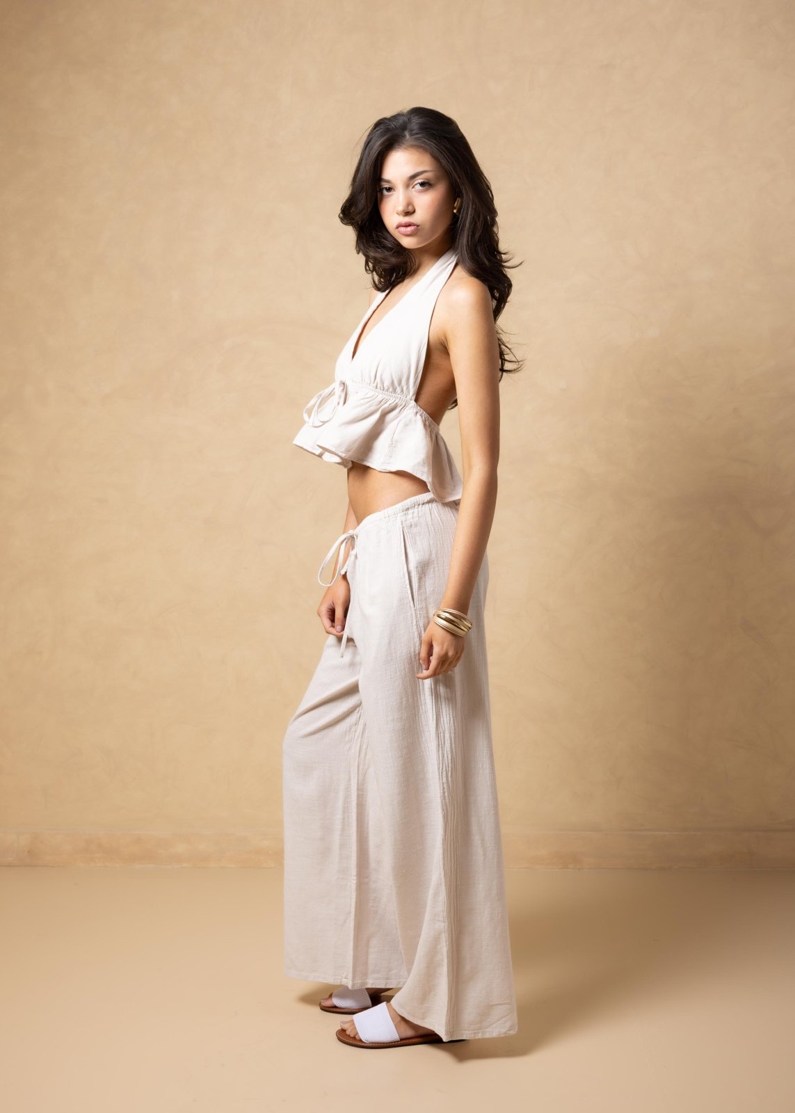 'Alaina' Tie Front Ruffle Top WOMEN'S TOP for women resort wear - Seaspice Resort Wear