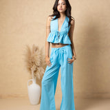 'Alaina' Tie Front Ruffle Top WOMEN'S TOP for women resort wear - Seaspice Resort Wear