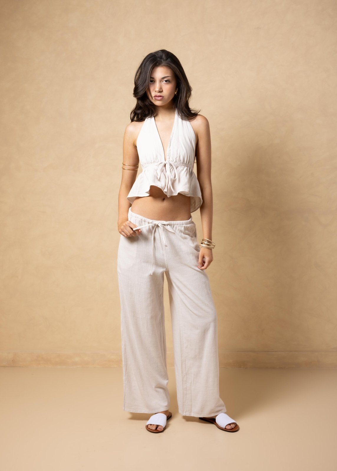 'Alaina' Tie Front Ruffle Top WOMEN'S TOP for women resort wear - Seaspice Resort Wear