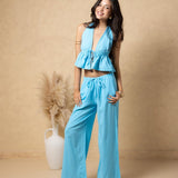 'Alaina' Tie Front Ruffle Top WOMEN'S TOP for women resort wear - Seaspice Resort Wear