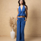 'Alaina' Tie Front Ruffle Top WOMEN'S TOP for women resort wear - Seaspice Resort Wear