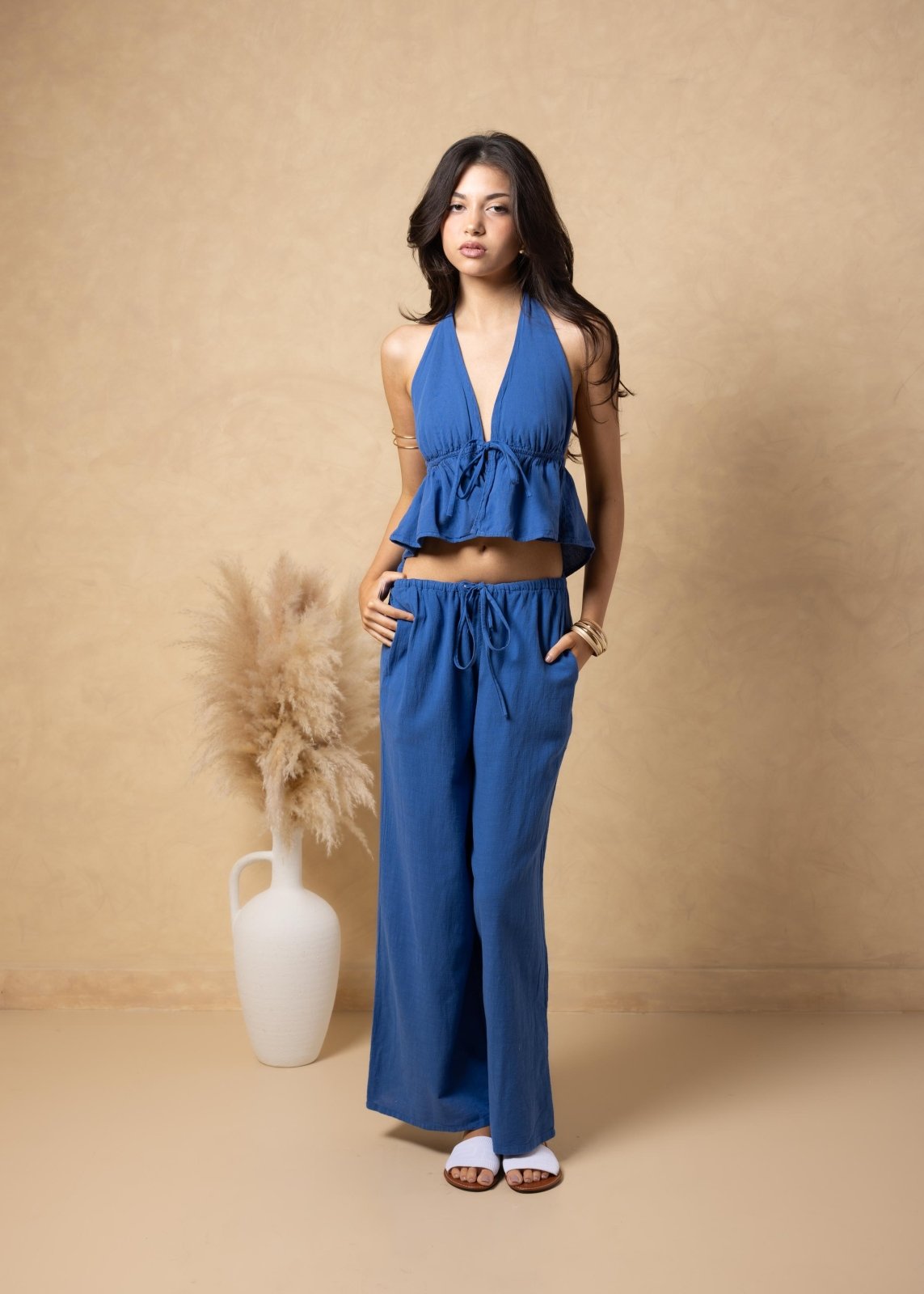'Alaina' Tie Front Ruffle Top WOMEN'S TOP for women resort wear - Seaspice Resort Wear