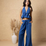 'Alaina' Tie Front Ruffle Top WOMEN'S TOP for women resort wear - Seaspice Resort Wear