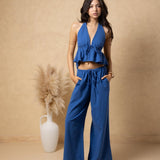 'Alaina' Tie Front Ruffle Top WOMEN'S TOP for women resort wear - Seaspice Resort Wear
