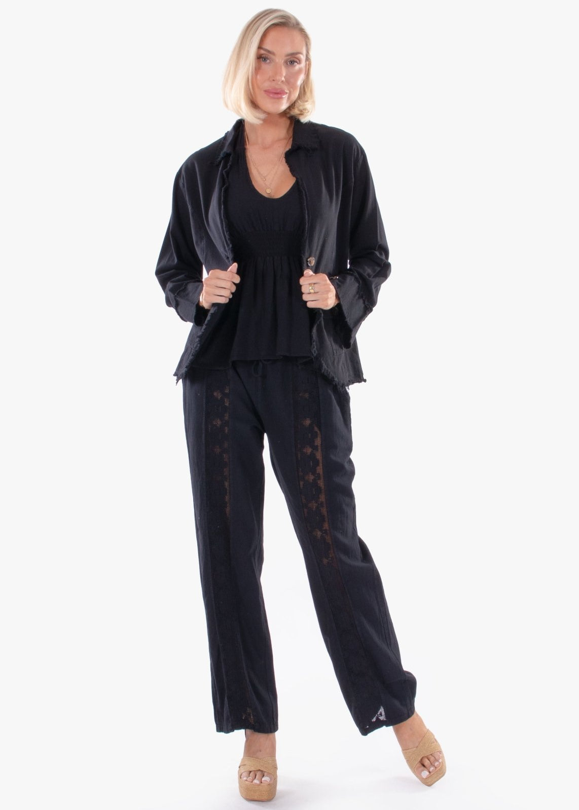 'Alessia' Long Cotton Jacket WOMEN'S JACKET for women resort wear - Seaspice Resort Wear