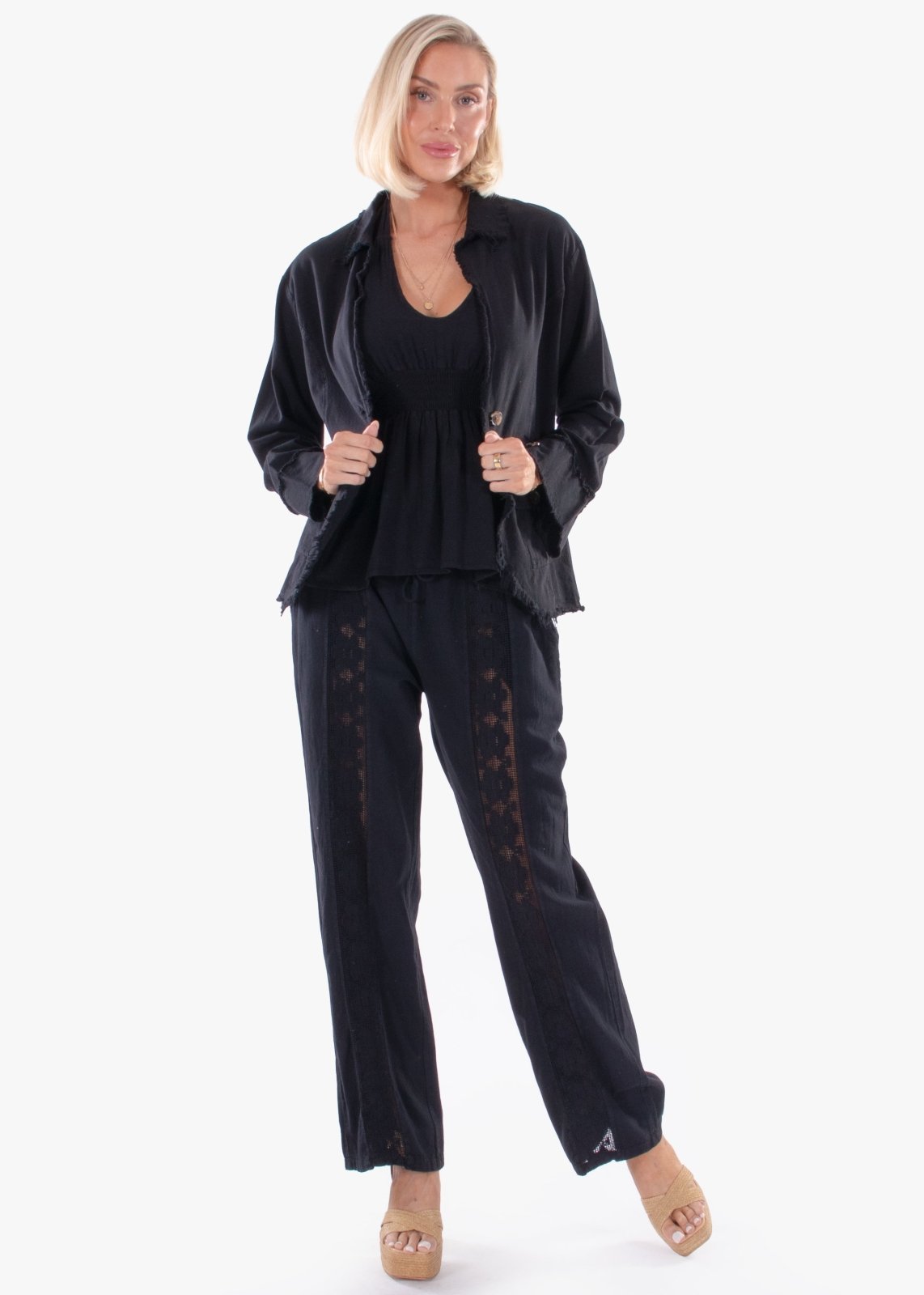 'Alessia' Long Cotton Jacket WOMEN'S JACKET for women resort wear - Seaspice Resort Wear