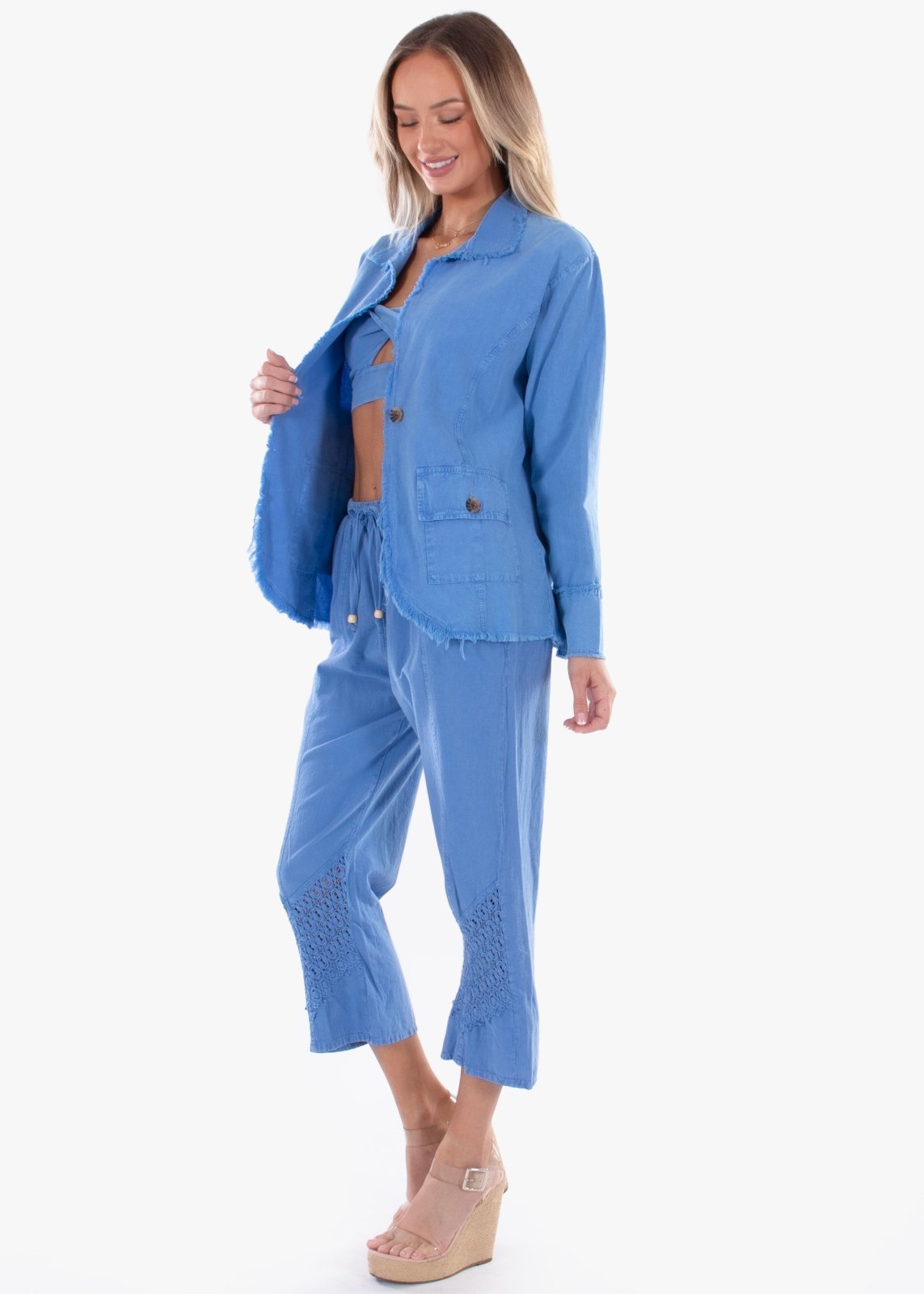 'Alessia' Long Cotton Jacket WOMEN'S JACKET for women resort wear - Seaspice Resort Wear