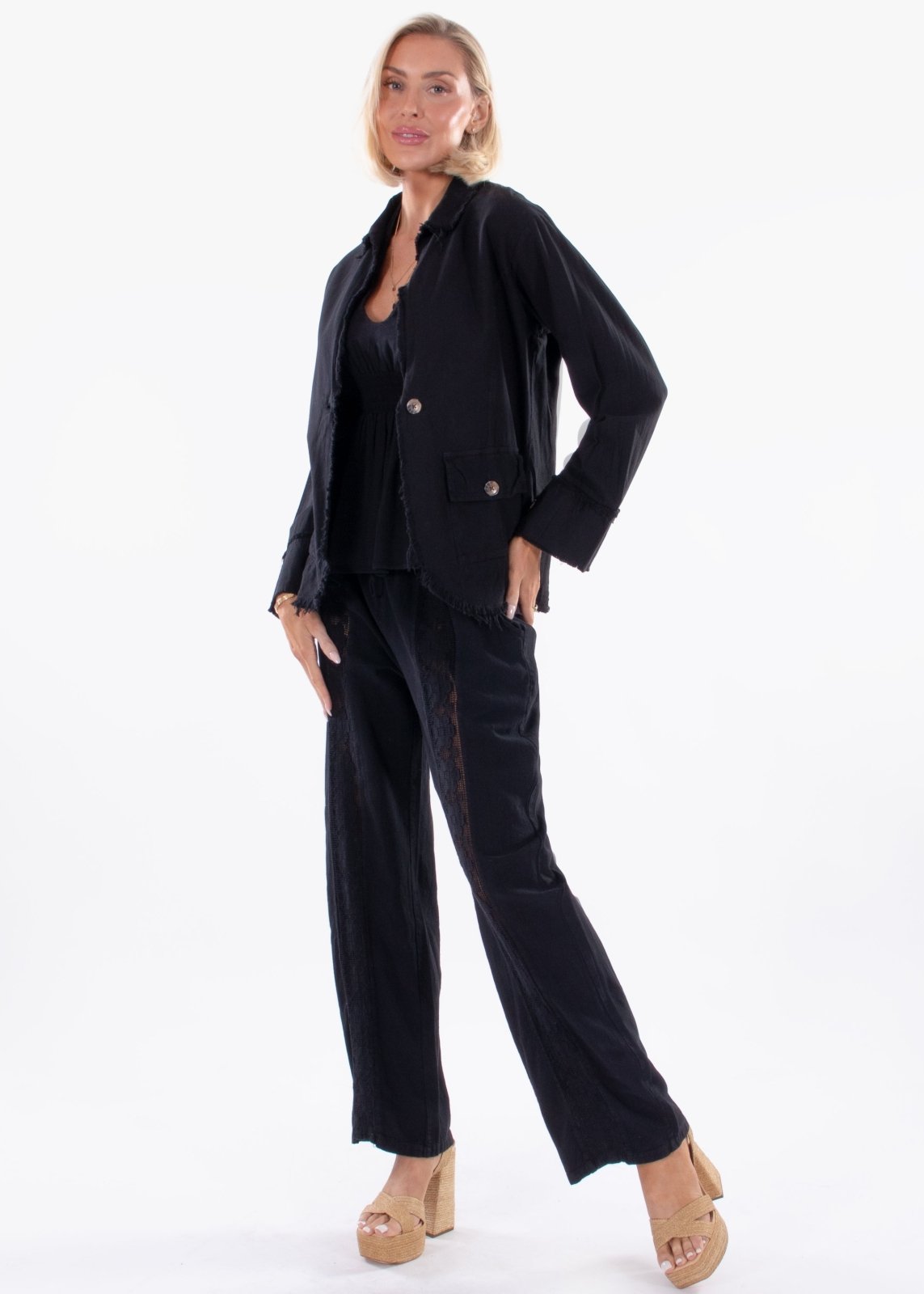 'Alessia' Long Cotton Jacket WOMEN'S JACKET for women resort wear - Seaspice Resort Wear