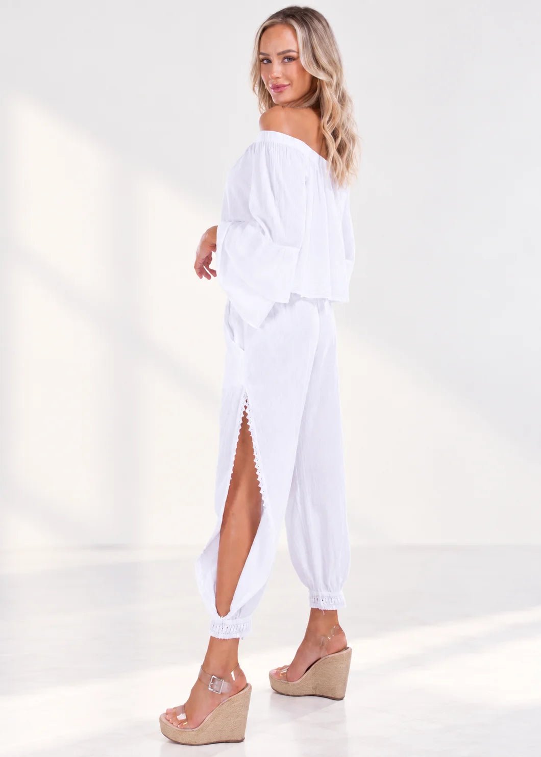 'Allegra' Flowy Off Shoulder Top WOMEN'S TOP for women resort wear - Seaspice Resort Wear