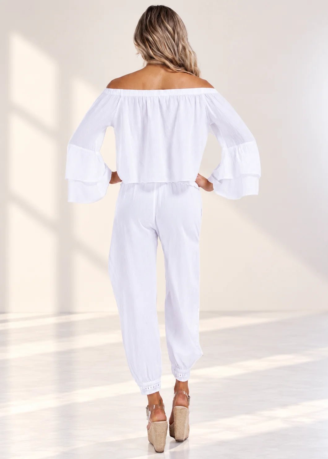 'Allegra' Flowy Off Shoulder Top WOMEN'S TOP for women resort wear - Seaspice Resort Wear