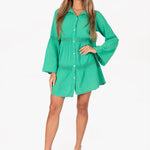 'Alma' Long Sleeve Mini Dress WOMEN'S DRESS for women resort wear - Seaspice Resort Wear